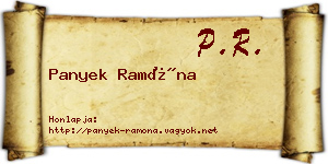 Panyek Ramóna névjegykártya